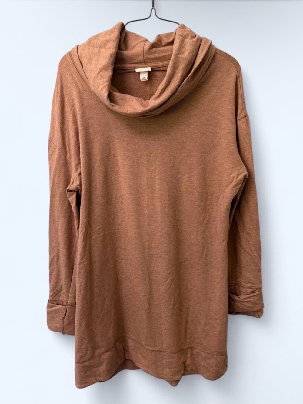 Merona Women’s Large Brown Turtleneck Sweater | Soft Thick Cozy Pullover